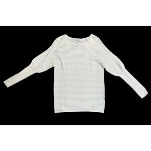 Katherine Barclay Womens Long Sleeve Crew Neck Sweater Size S Winter White